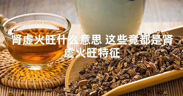 肾虚火旺什么意思 这些竟都是肾虚火旺特征